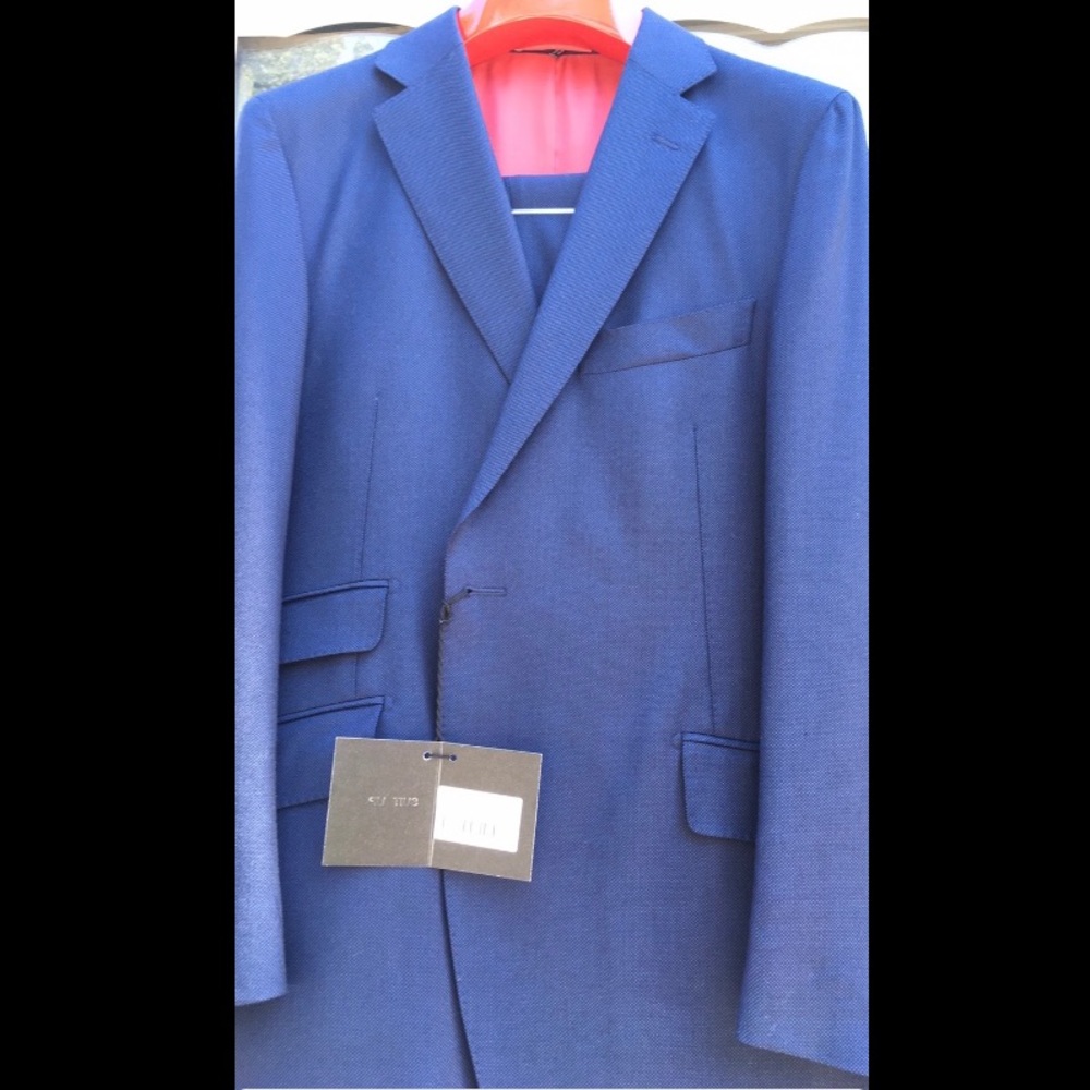 NEW SuitSupply Sienna Birdseye Navy Jacket 42S